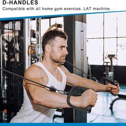 Multi Gym Fitness Cable Attachments Push Pull Down Sports Heavy Duty Triceps Pull Down Handles(US Customers)