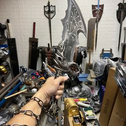 god of war blades of chaos sword twin blades gow kratos metal cosplay weapon prop