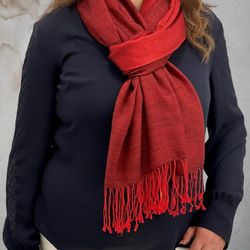 Double Shaded Wool & Silk Blend Scarf