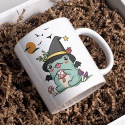 frog wizard coffee mug - ceramic funny coffee mug - coffee mugs present (11oz)