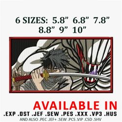 yuta okkotsu & rika embroidery design, anime design, anime shirt, embroidered shirt, anime embroidery, digital download.