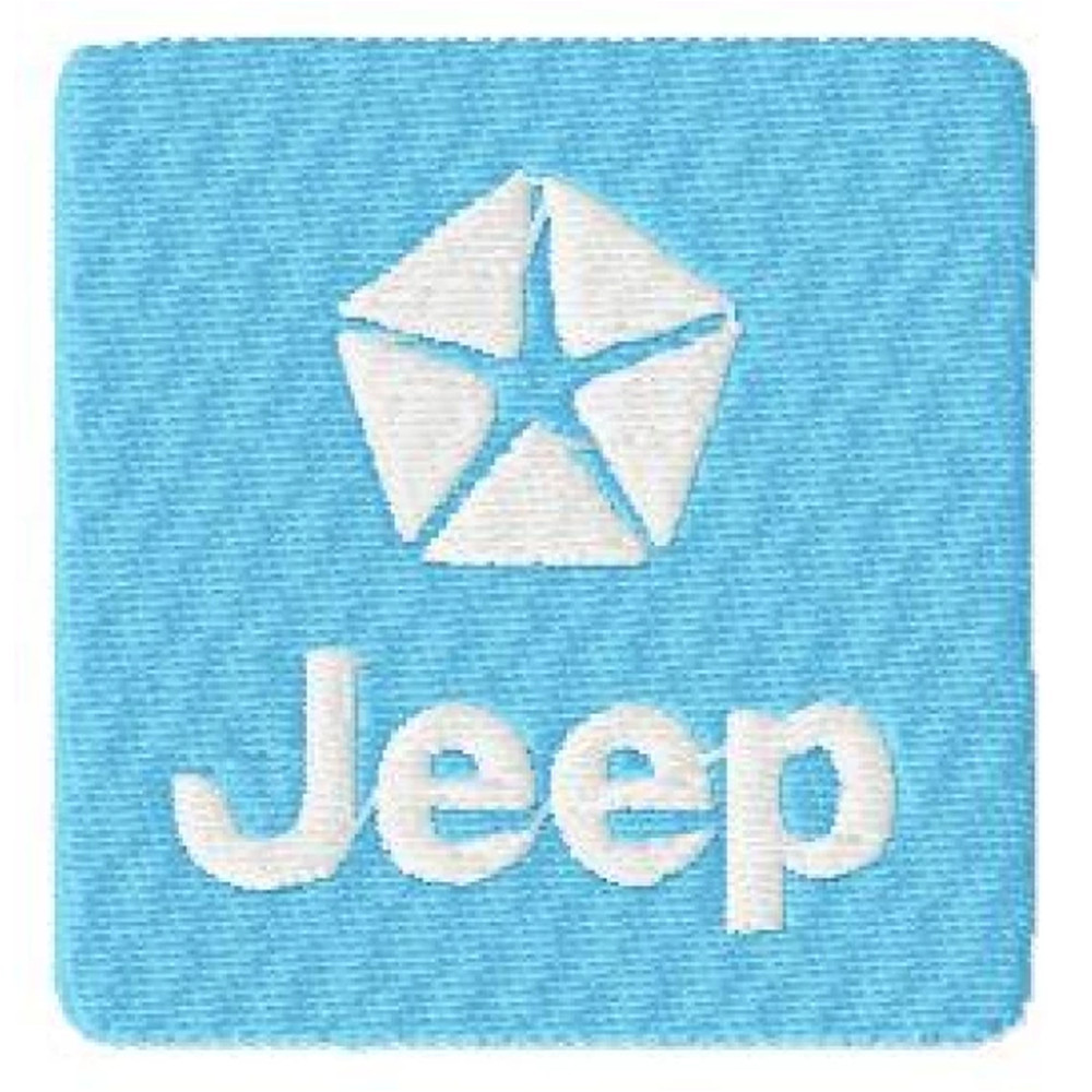 Jeep blue sky logo Embroidery Design