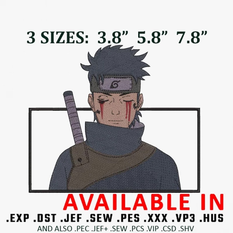 Uchiha shisui embroidery design