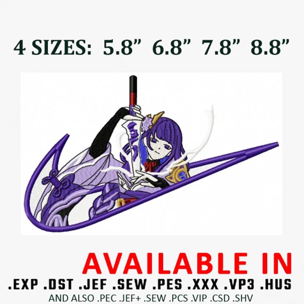 Shogun raiden embroidery design