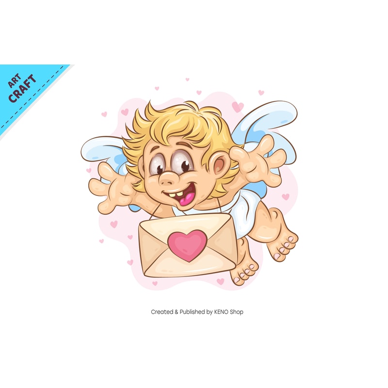 Cartoon Cupid with Letter_preview_2.jpg