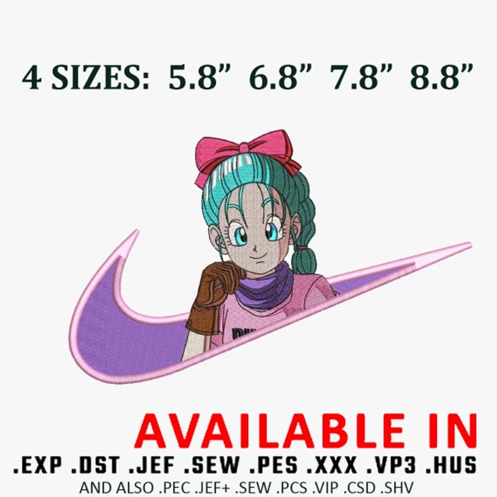 Swoosh x bulma embroidery design