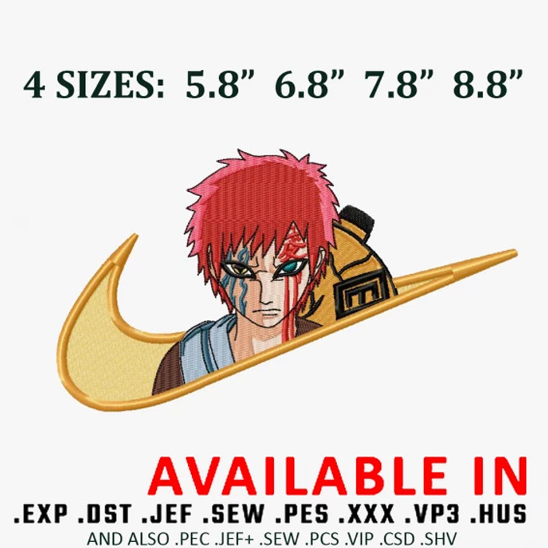 Swoosh x gaara embroidery design