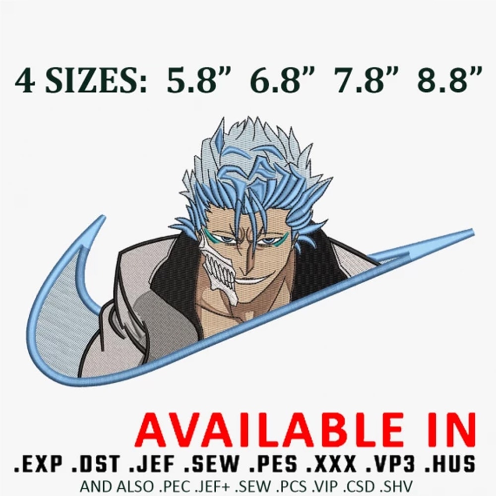 Grimmjow jeagerjaques embroidery design