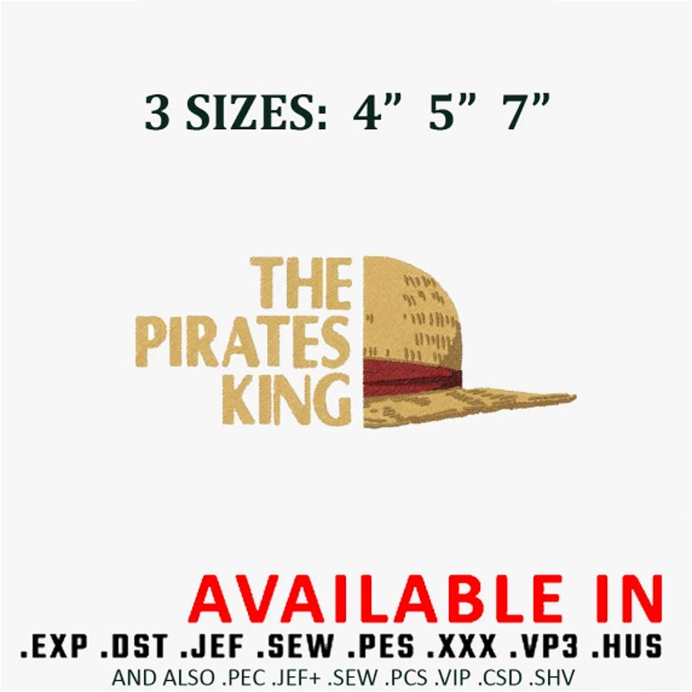 The priates king embroidery design