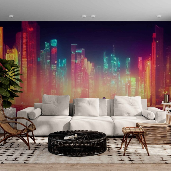 Night City Wallpaper Cyberpunk City Mural Wallpapers - Inspire Uplift