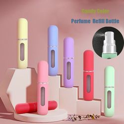 candy color mini travel portable bottom filling perfume bottle liquid sub-bottling fine mist spray refillable jar empty