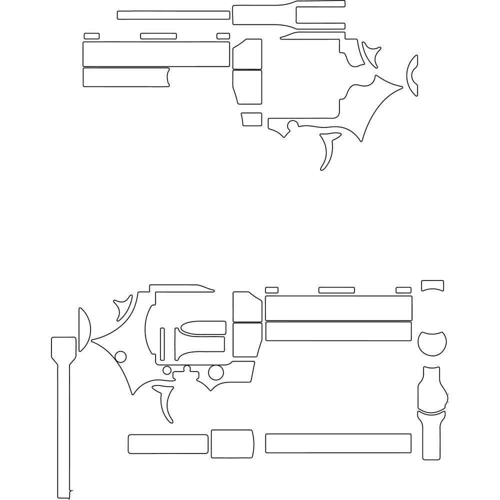 COLT PYTHON 357 MAGNUM 4,25 INCH GUN BLANK TEMPLATE VECTOR FILE.jpg