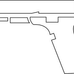 GLOCK 17 GUN BLANK TEMPLATE VECTOR FILE SVG DXF EPS PNG JPG FILE