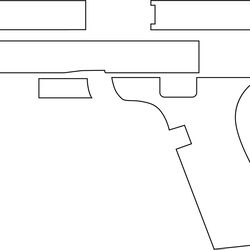 glock 22 blank gun template vector filesvg dxf eps png jpg file
