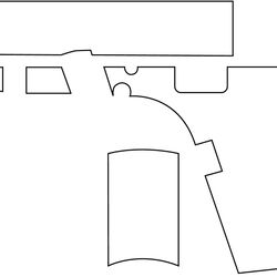 glock 26 gen 4 blank gun template vector file svg dxf eps png jpg file