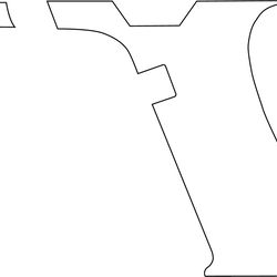 glock 41 gen 4 gun blank template vector file svg dxf eps png jpg file