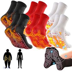 Tourmaline Slimming Health Sock Winter Elastic Thermal Self-Heating Sock Health Care Socks Short Sock Magnetic Therapy