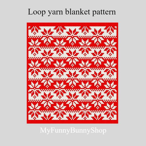 loop-yarn-finger-knitted-winter-stars-blanket