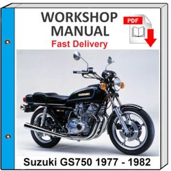Suzuki Gs750 1977 1978 1979 1980 1981 1982 Service Repair Shop Manual