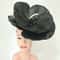 Gloss Black hairpins fascinator Black magic wedding flower Halloween gothic headdress.jpg
