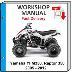 Yamaha Yfm350 Raptor 350 2009 2010 2011 2012 2013 Supplementary Service Repair Shop Manual