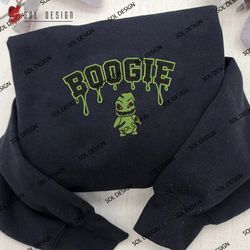 Oogie Boogie Drop Name Embroidered Crewneck, Nightmare before Christmas Embroidered Hoodie, Halloween Shirts