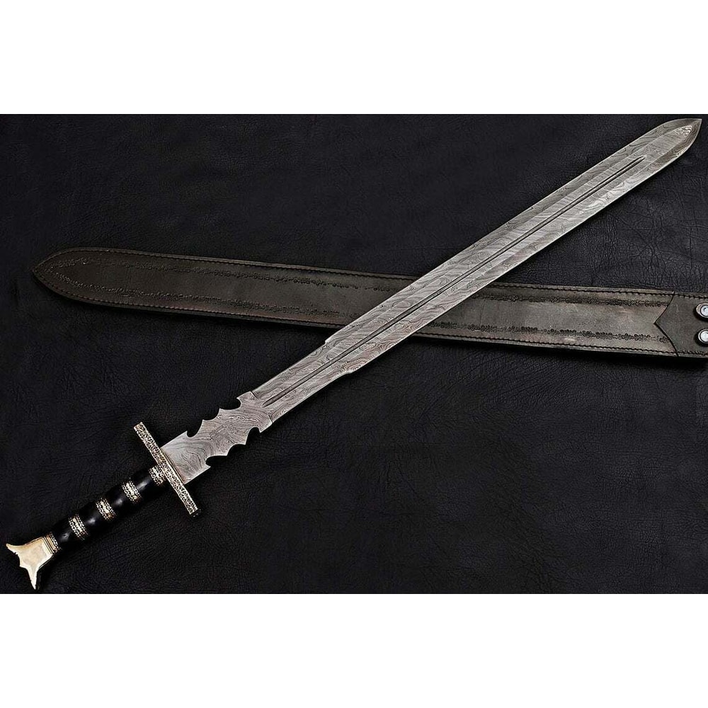 30 Custom Handmade Damascus Steel Hunting Sword for sale