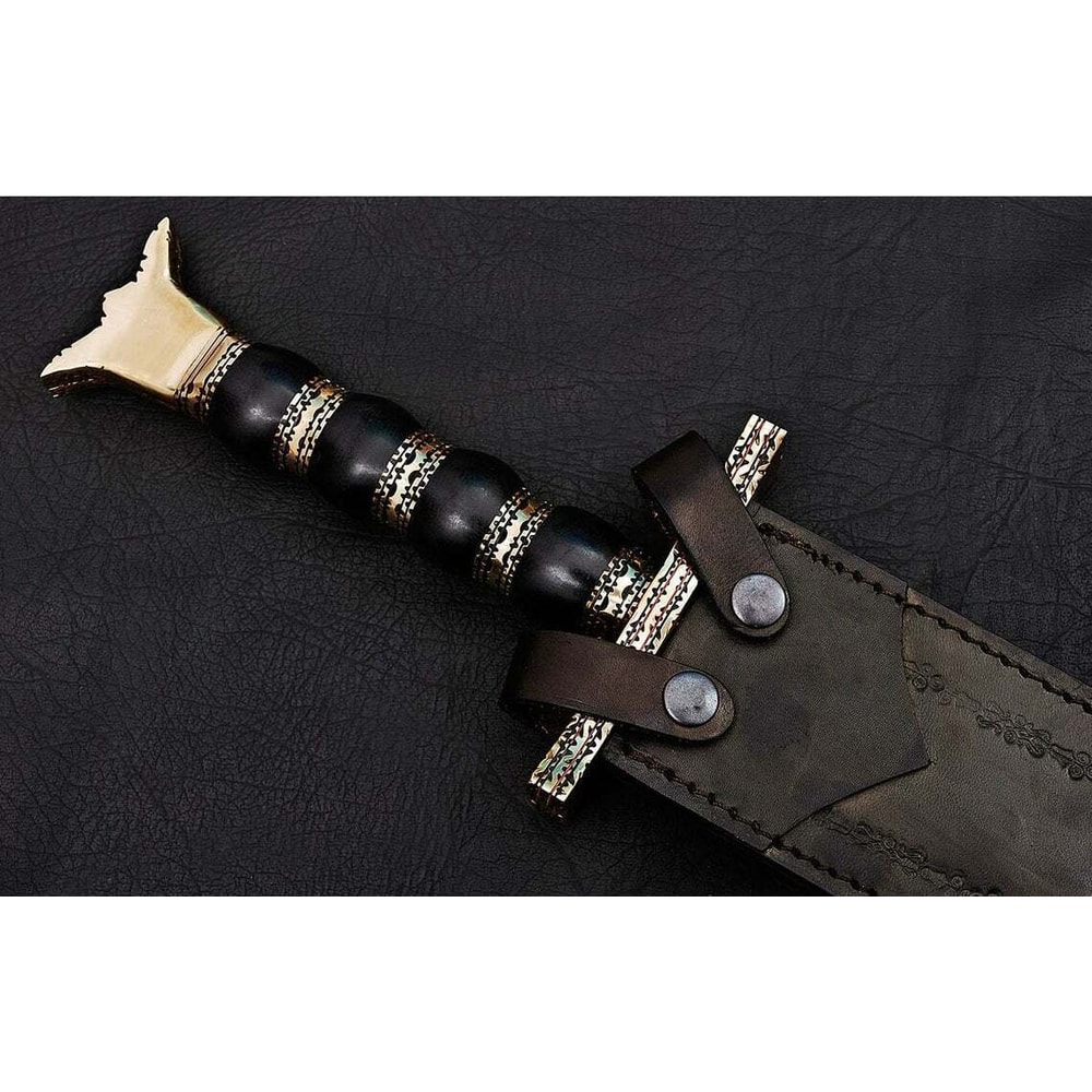 30 Custom Handmade Damascus Steel Hunting Sword for sale