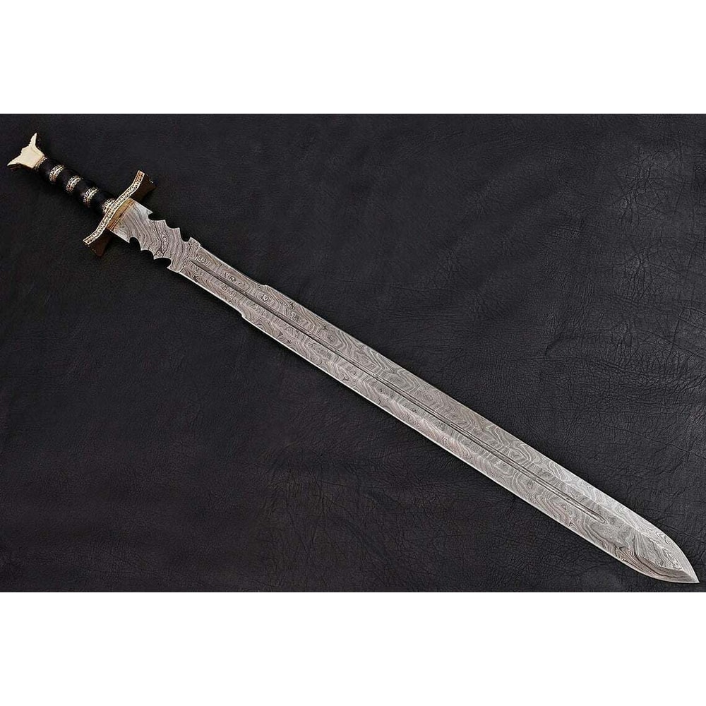 30 Custom Handmade Damascus Steel Hunting Sword for sale