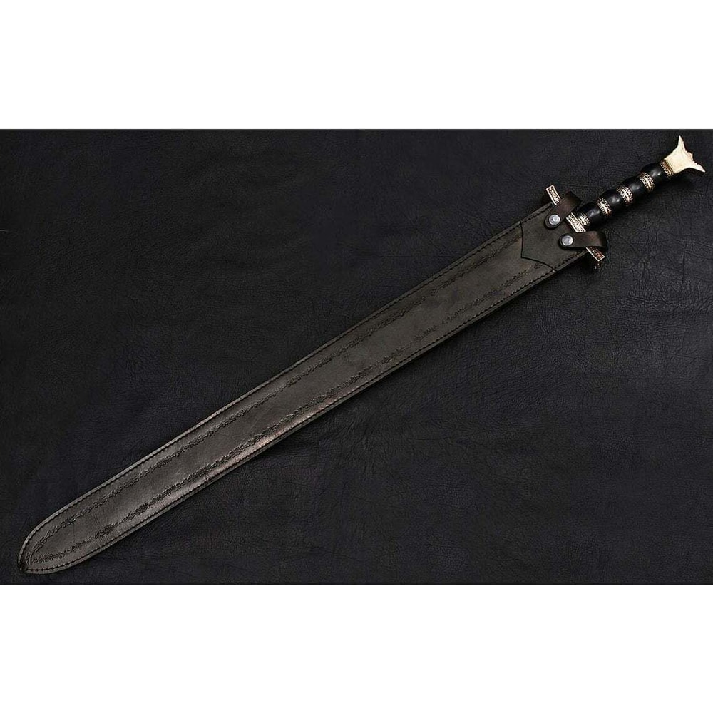 30 Custom Handmade Damascus Steel Hunting Sword for sale