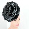 Black Rose Fascinator Magic Flower Hair Clip Wedding Headband Church Hat Halloween dress.jpg