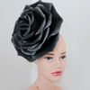 Giant black rose hat Kentucky Derby headdress Church hat dramatic image Magic Black Couture Lady Gaga style.jpg