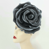 Large black rose hat Kentucky Derby headdress Church hat dramatic image Magic Black Couture.jpg