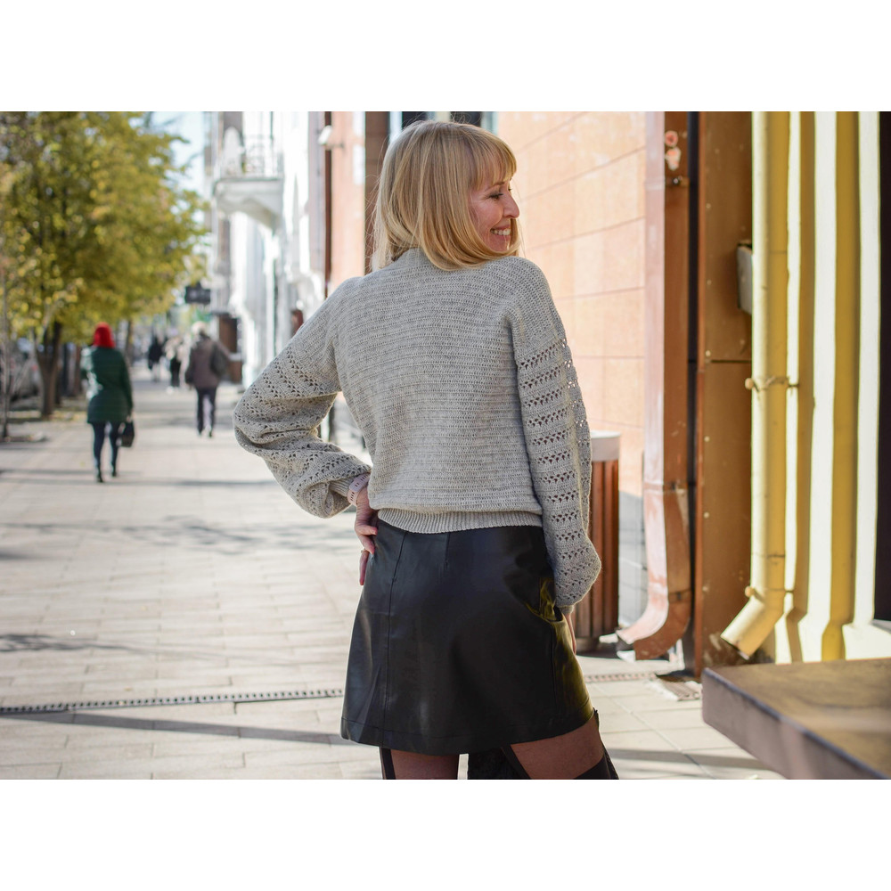 crochet pattern, cardigan pattern, women cardigan, cropped cardigan, jacket pattern, eyelets cardigan, v-neck cardigan, sweater pattern, buttoned cardigan 7.jpg