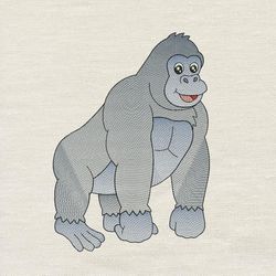 Gorilla embroidery design 3 Sizes reading pillow-INSTANT D0WNL0AD