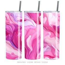 Pink Liquid Ink Marble 20 oz Skinny Tumbler Sublimation Design Digital Instant Download PNG 20 oz Tumbler Wrap DIGITAL