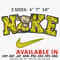 Nike Cow swoosh Embroidery Design