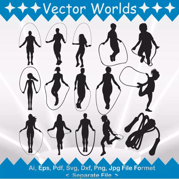 Jumping Rope svg, Jumping Ropes svg, Jumping, Rope, SVG, ai, | Inspire ...