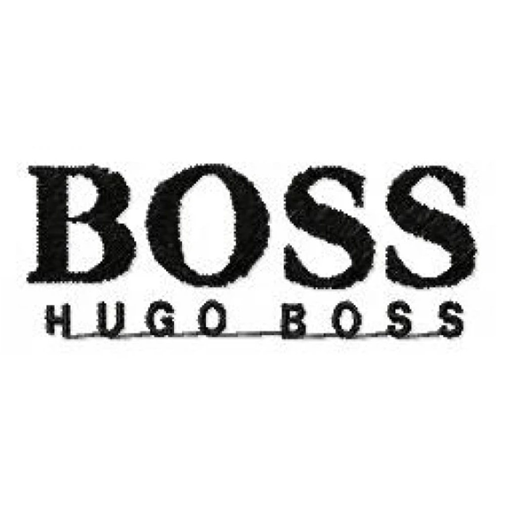 Hugo boss logo embroidery design