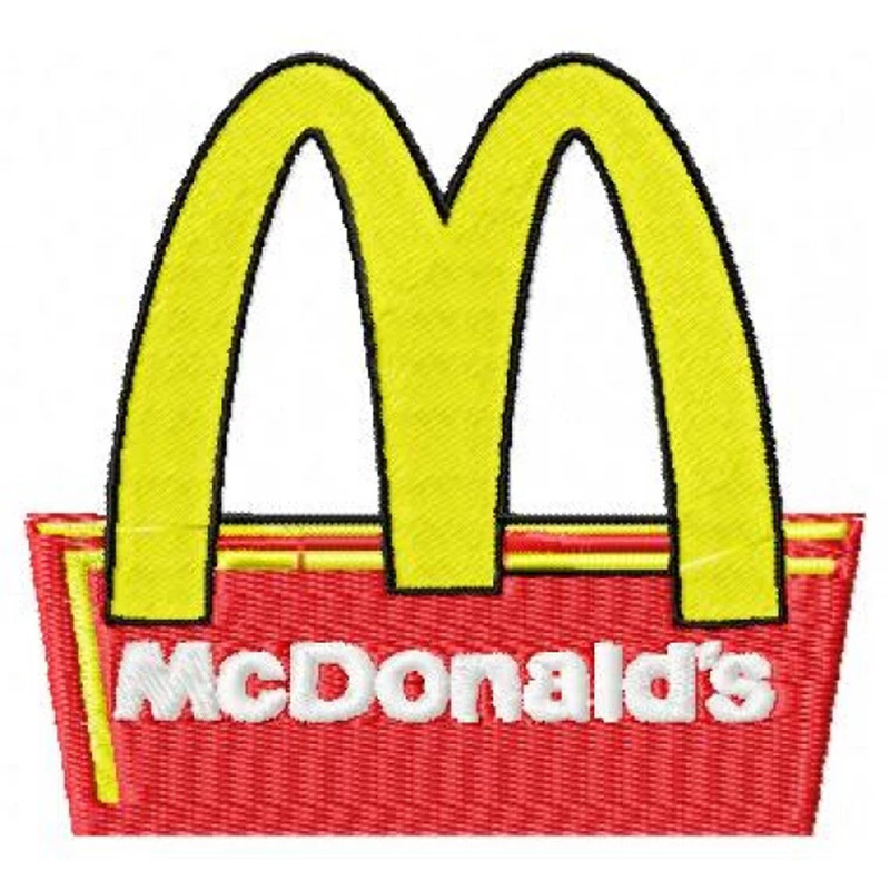 Mcdonalds logo embroidery design