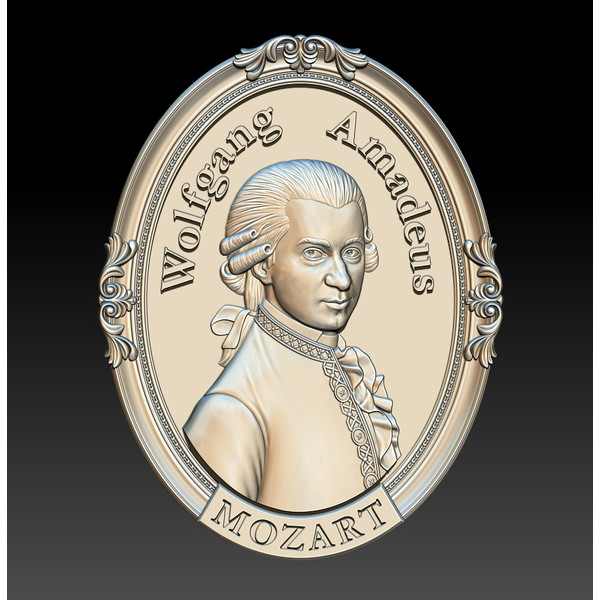 3D STL Model file Portrait Wolfgang Amadeus Mozart
