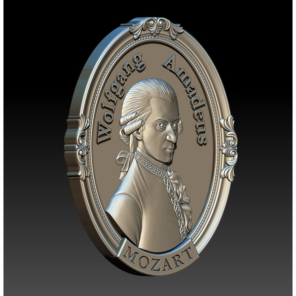 3D STL Model file Portrait Wolfgang Amadeus Mozart