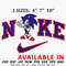 Sonic x nike embroidery design