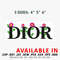 Dior logo embroidery design