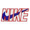 Nike logo red embroidery design