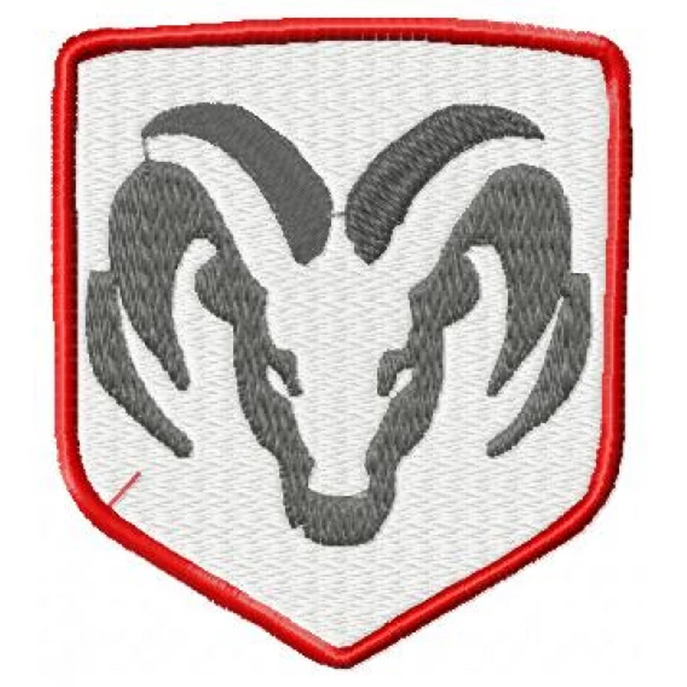 Log dodge car embroidery design