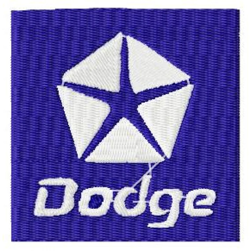 Log dodge embroidery design