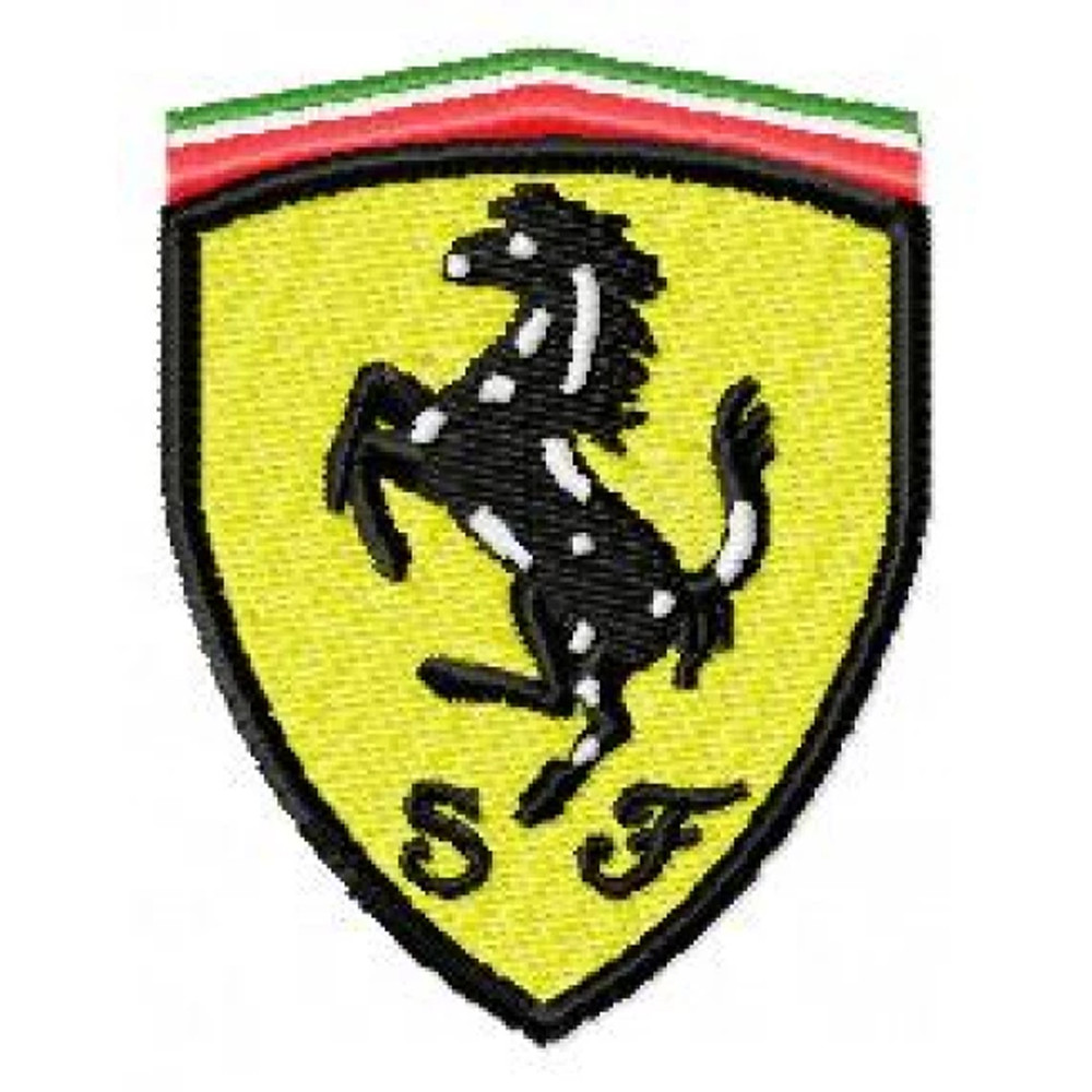 Log ferrari embroidery design