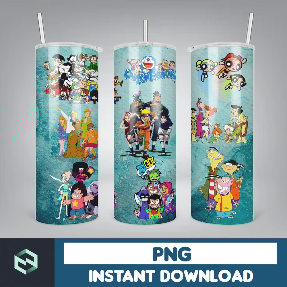 Cartoon 90s Tumbler Wrap, 20 oz Cartoon Tumbler PNG Image Sublimation, 90s Cartoon Animated Tumbler Cup (18).jpg