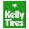 Kelly tires logo text embroidery design